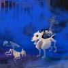 Halloween Skeleton Decoration Props Simulation Animal Model Skeleton Wolf Skeleton Indoor Outdoor Garden Halloween Decoration
