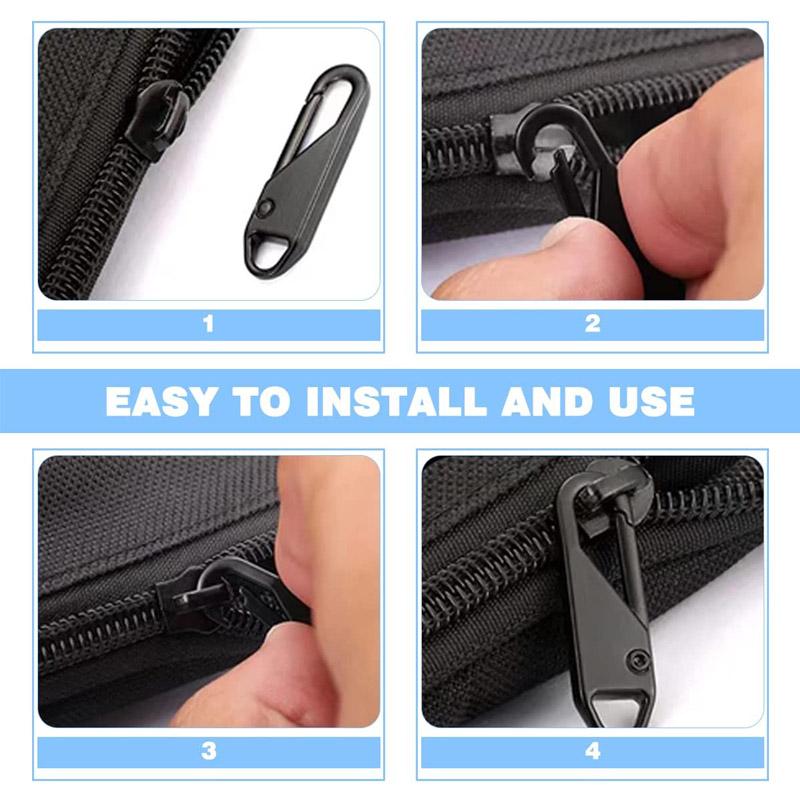 Universal Metal Zipper Slider Puller Detachable Instant Repair Zipper Head Kit Bags Suitcase Zipper Pull Tab DIY Sewing Craft