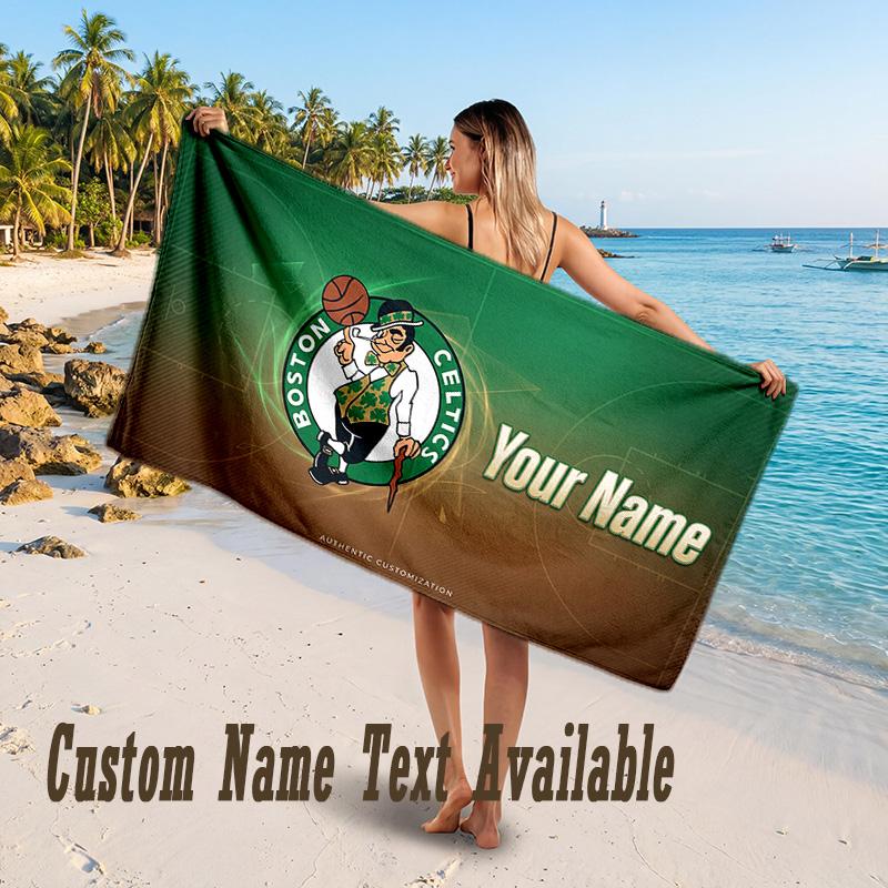 Celtic FC Design Beach Towel Custom Text Large Towel for Beach Vacation