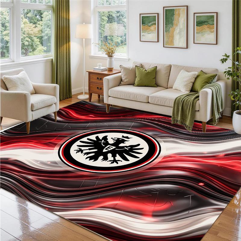 Eintracht Frankfurt Football Design Crystal Velvet Rug Soft Decorative Mat for Bedroom Entrance