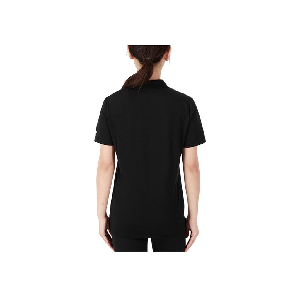 Under Armour Casual Sports Breathable Solid Color Short Sleeve Polo Shirt Women Tops Black 21500543-001
