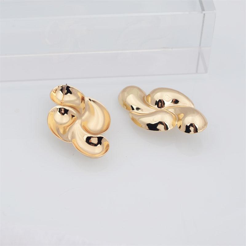 New In Exaggerated Irregular Metal Dangle Earrings for Women Big Spiral Geometric Statement Female Hyperbole Hanging Earring