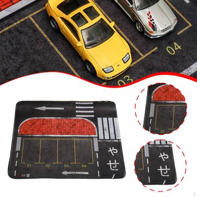 1/64 Parkplatzmatte Fahrzeugszene Display Spielzeuglayout für Kinder Miniatur Vitrine 12 Zoll x 10 Zoll