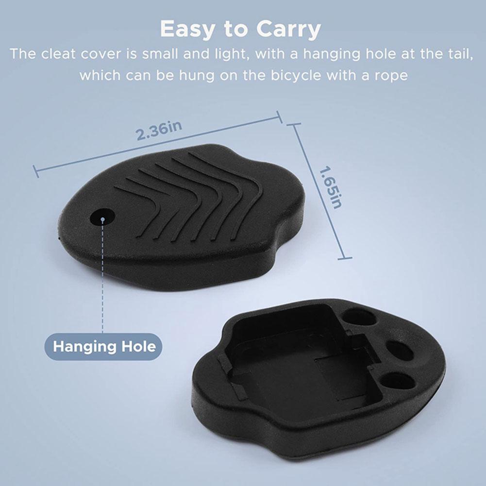 1 Pair Bike Cleat Covers Confortable Skidproof Wear-resistant Simple Installation Self-locking Protection Cover