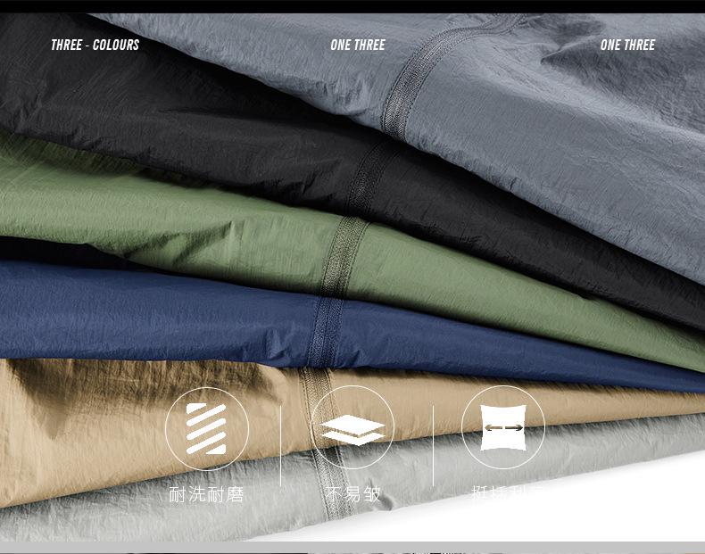 Chaqueta Cortavientos de Verano para Hombre con Protección Solar - Corte Casual Holgado, Cuello Alto, Talla Grande.