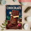 Vintage Swiss Chocolate Metal Sign 8x12 – Realistic Candy Bar Wall Art for Kitchen, Bar & Living Room
