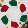 1pcs Red Christmas Knit Socks Green Christmas Cutlery Cover Xmas Candy Bag  Christmas Decorations