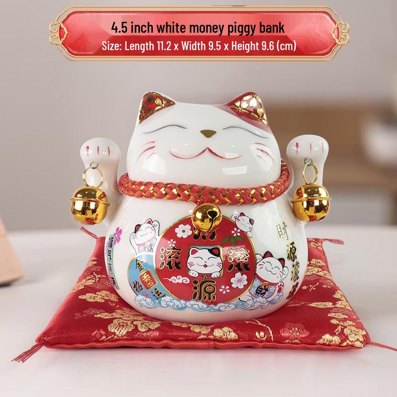 Lucky Cat Ceramic Ornaments - Cute Cartoon Decorations & Creative Gifts