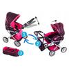Poussette pour poupée 3-en-1: landau, poussette, porte-bébé + sac et literie - Kinderplay (KP0200G_KRD)