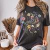 Wildflower Graphic T-Shirt, Botanical Print, Garden Lover Tee