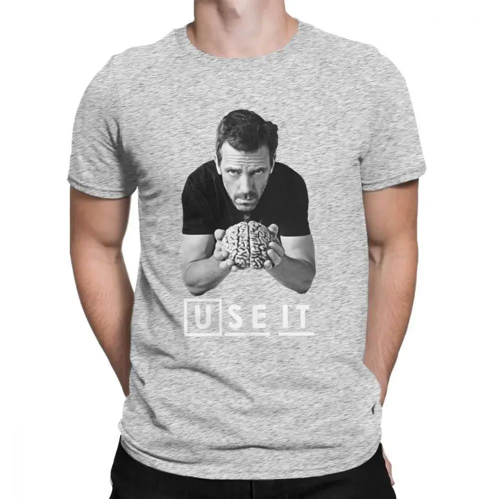 House MD Męska Koszulka DDrr House Użyj tego Zabawne Góry Bawełniana Koszulka z Krótkim Rękawem Niestandardowa Męska Koszulka Letnia Streetwear Duży Rozmiar