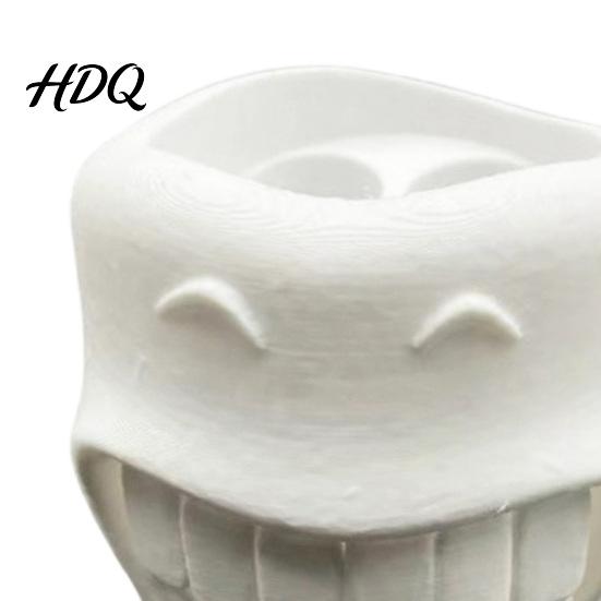Simple Toothbrush Stand 3D Printed Holder Artistic Tooth Model Stable Base Holder Decorative Smiling Stand Desktop Display for Bathroom Accessories
