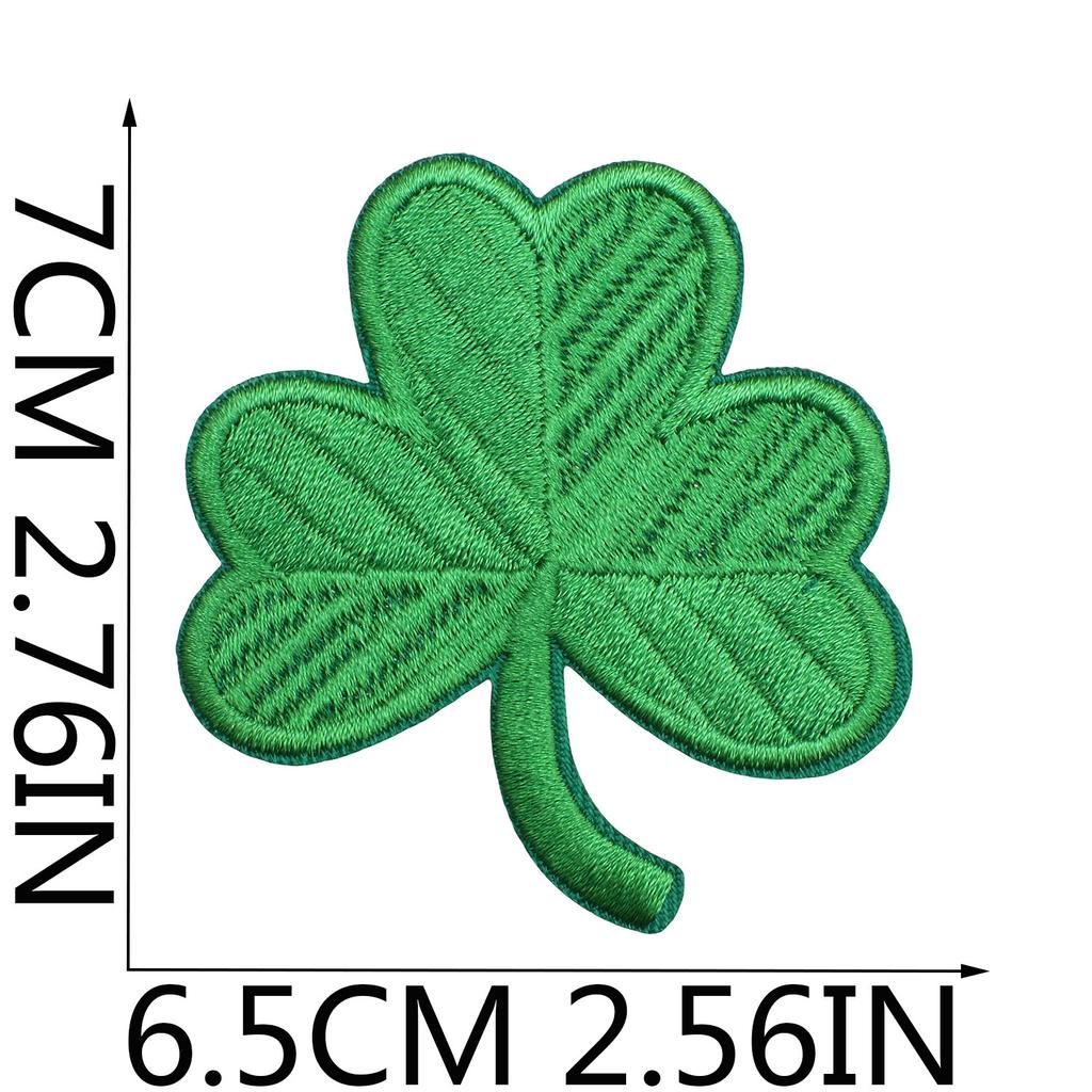 Clover Series Embroidery Cloth Sticker Holiday Clothes Decoration St. Patrick'S Day Patch Sticker Car Rainbow Chapter Boy