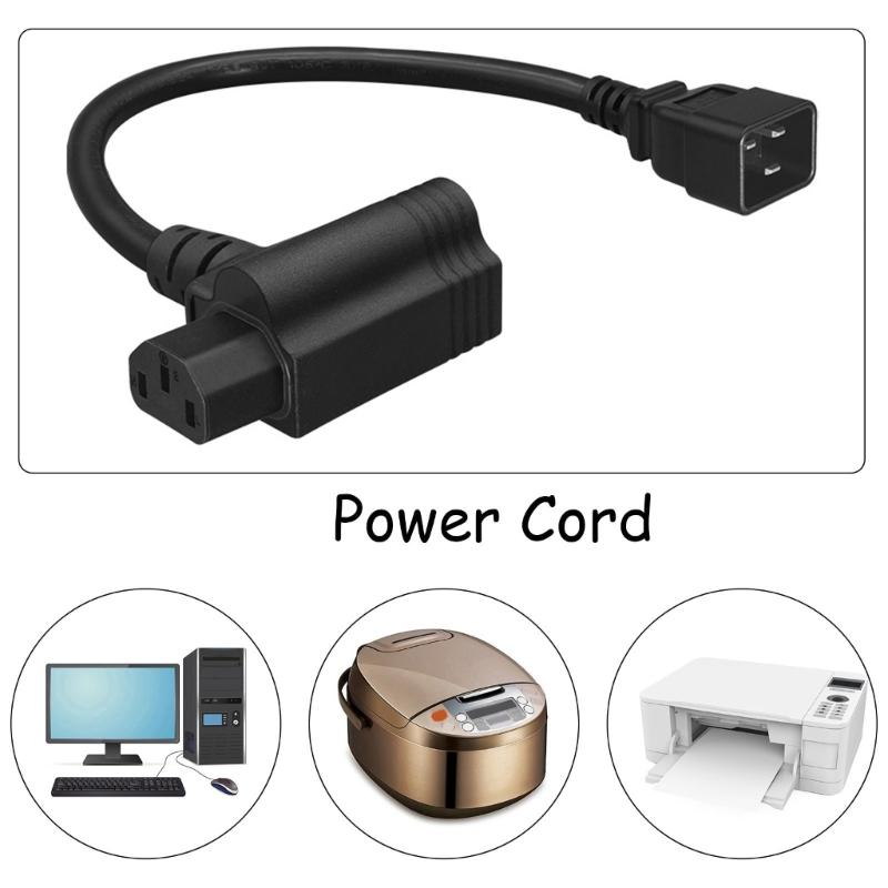 Y Split Power Cord C20 to C13 & NEMA 5-15R 14AWG Strong Cable Power Splitters Cord for Office Homes Electronics