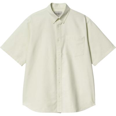Braxton Shirt Loose Fit Logo Embroidered Chest Pocket Short Sleeve Men Shirts Air-Green I031454-2V6-XX