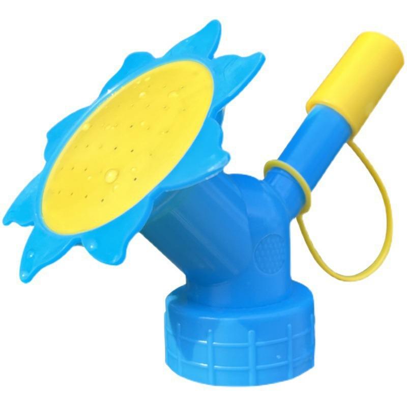 Sunflower Double-Head Watering Bottle: Small Potted Plant Sprinkler with Long Spout for Household Use.