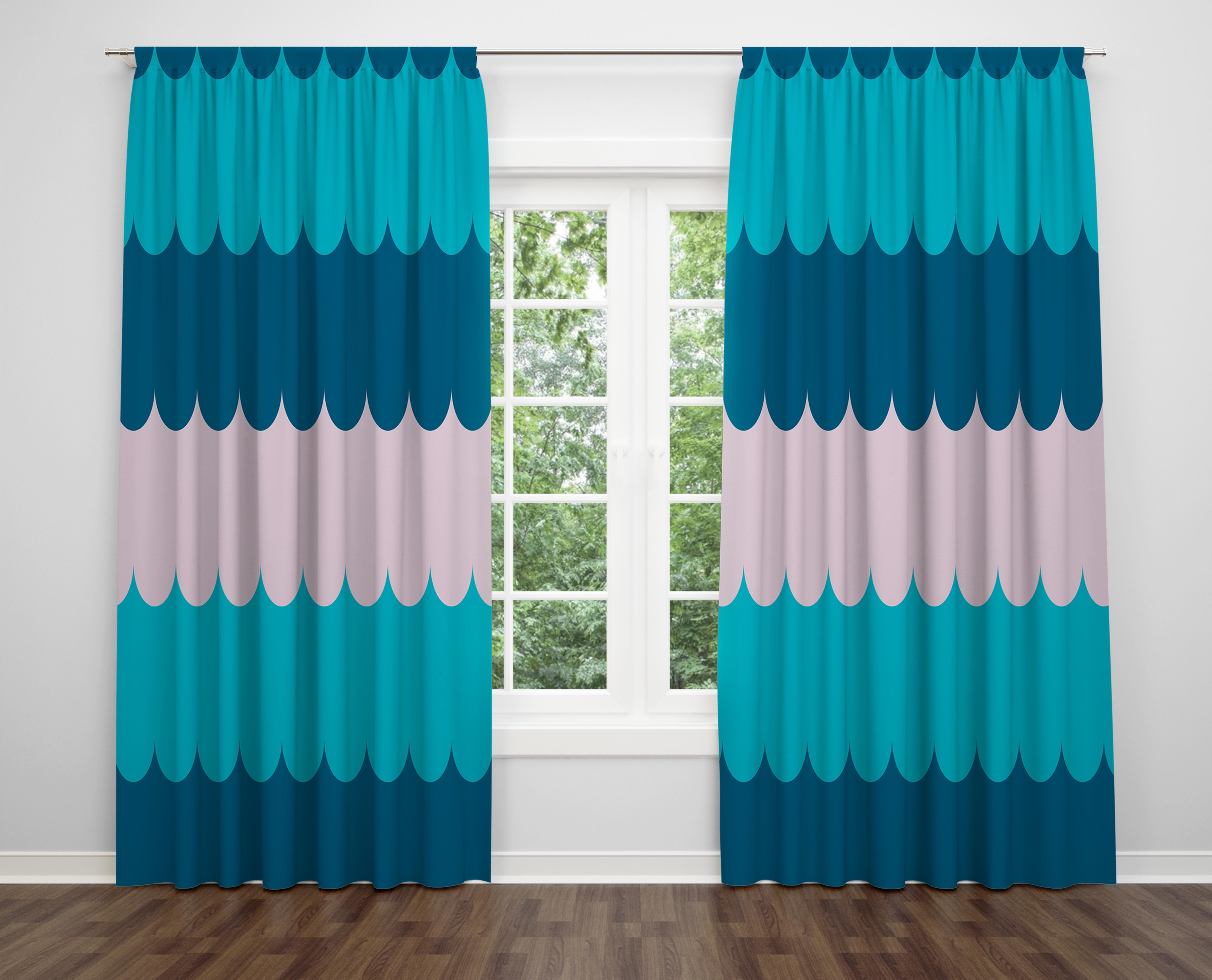 

Декоративний дизайн, високоякісна бавовняна тканина, ви можете вибрати одну або подвійну фіранку з крила 1 piece різнокольоровий