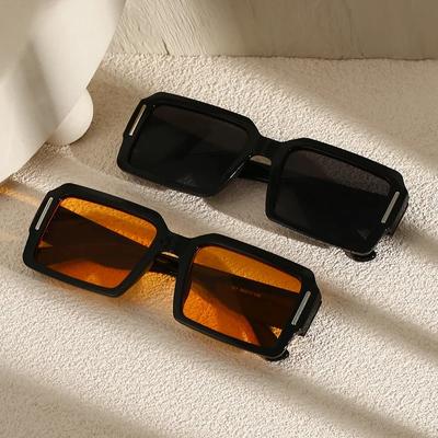 Outdoor Big Frame Square Sunglasses Women Men Colorful Minimalist Sun Glasses Mirror Black Colors Designer Brand Fashion