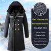 Men's Extra Long Winter Coat - Army Green, Waterproof, Windproof, Thickened Cotton with Removable Velvet Lining, Coldproof for Northeast Winters.
