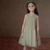 Hacikis Girls' Green Holiday Sleeveless Dress