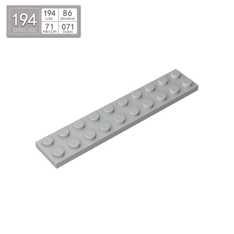 BRICKE 2x10 Guest Brick Plate Compatible with Lego 3832 - MOC Bulk Parts & Accessories Building Blocks 50g (approx. 17 pcs)