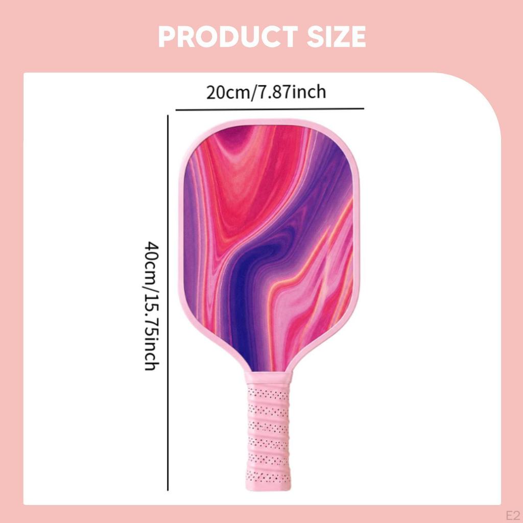 Pickleball Paddle Set Equipment Gift Fiberglass for Playing Sports Beginners Pink