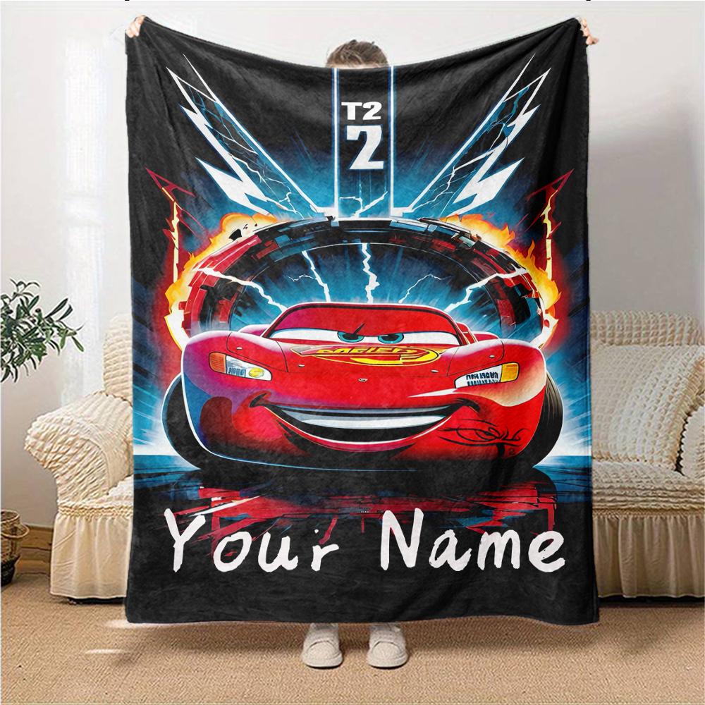 Custom Name McQueen's Race Day blanket for Couch & Bed, Plush Cozy Fuzzy Blanket Super Soft & Warm Blankets for Fall and Winter. 0908470