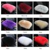 Warm Winter Faux Fur Auto Center Console Cover Black Armrest PadsUniversal Fit