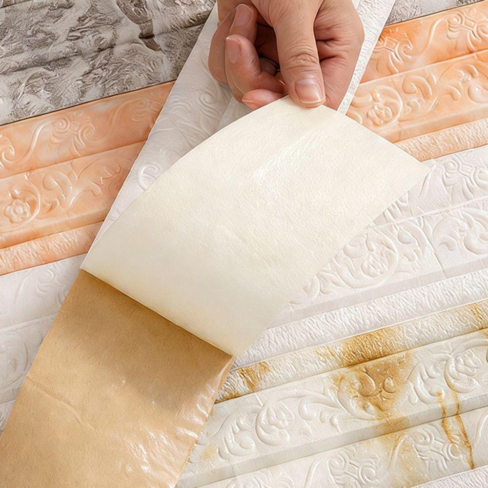 1 Roll 8mm Thickened SXP Foam Edge Banding Waterproof Self-Adhesive Peel & Stick Trim Soundproof Lightweight