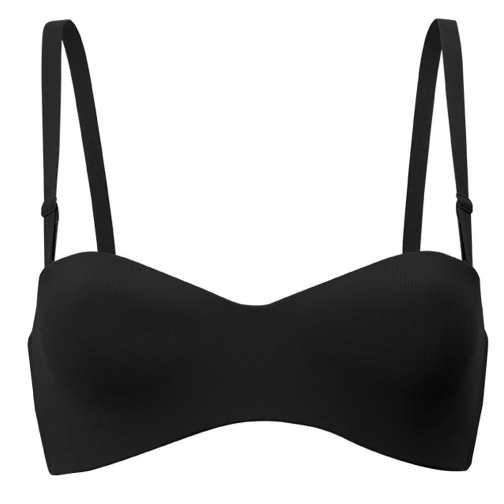 

Зефирный невидимый бюстгальтер без бретелей - Беспроводной, Нескользящий, Дышащее конфетное белье 38/85 AB чёрный