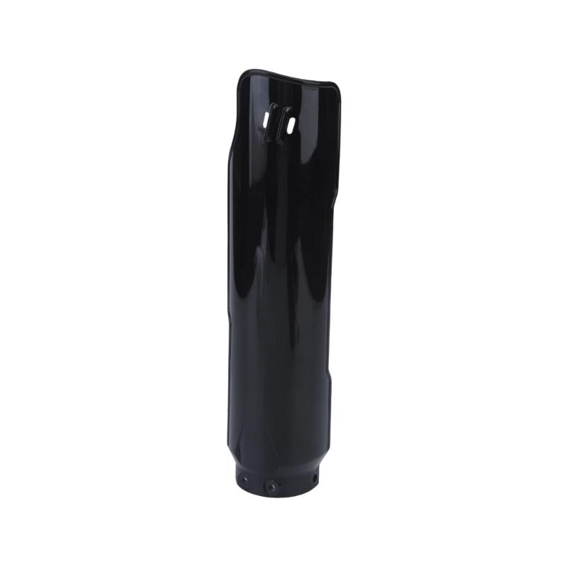 Motorcycle Front Fork Guard Set, Black Lower Suspension Cover Pair with Long Shell Coverage and Left Right Replacement Format for Front Fork Area