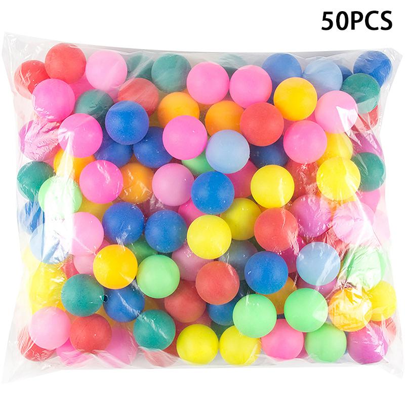 50Pcs/Pack 40Mm Table Tennis Balls Frosted Ping Pong Ball Portable Bright Color Rust Resistant Table Tennis Ball For Practice