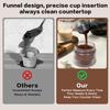 Coffee Scoop and Funnel - Heavy-duty Metal Construction, 2-tablespoon Coffee Measuring Scoop with Non-slip Design for Leak-free, Precise Measuring