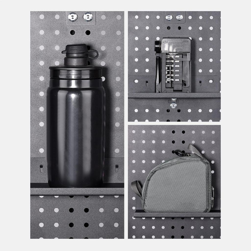 Pegboard Display Bike Gear Storage Aluminum Alloy Organization Bike Gear Storage For Garage Workshop Office Room Kitchen Desk