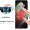 Paket med 4 3D Härdat Glas För Samsung S21 Plus (6.7") Svart Hårdhet Skärmskydd Dammtät Oljeavvisande Tålig