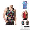 Mens 3d Printed Tank Top With Premium Quality Polyester For Summer Gym Fitness