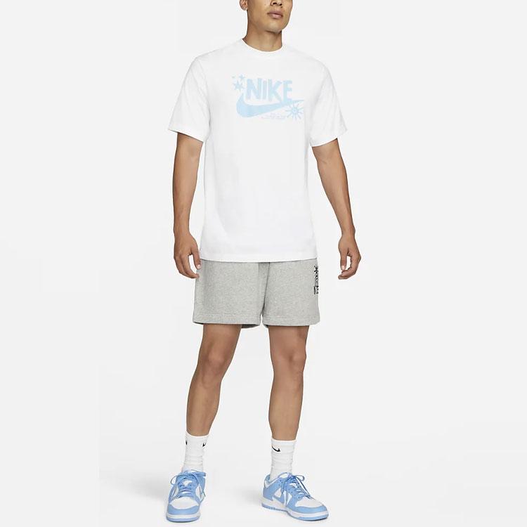 Nike Simplified Letter Logo Print Round Neck Sport Short Sleeve T-Shirt Men Tops White DR7808-100