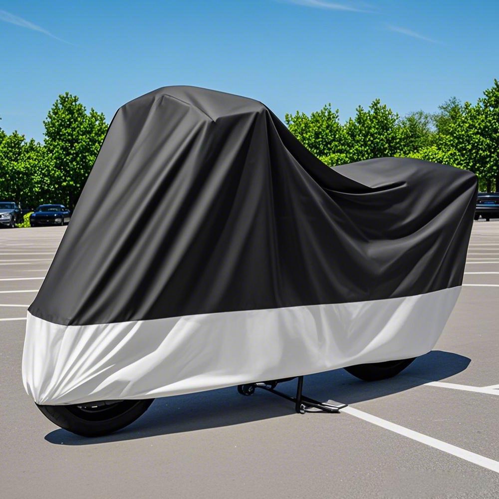 Motorcycle Cover: Thickened 210D Oxford Cloth, Rainproof, Sunproof, Dustproof, & Waterproof.