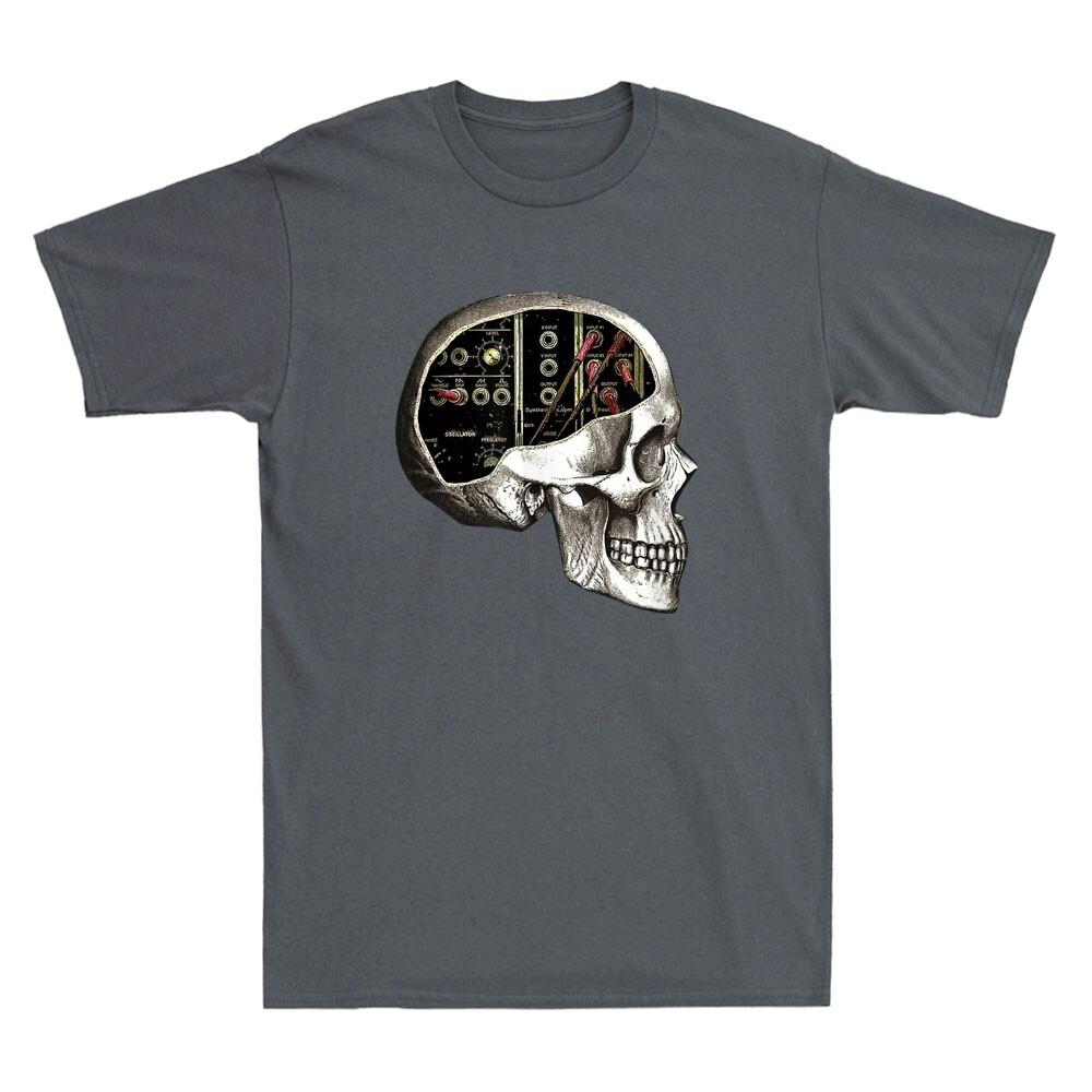 Analog Syntth Skull For Syntth Nerd Great Gift Idea Vintage Unisexs Black Tshirt