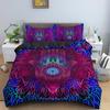 Set Copripiumino Mano di Fatima King Size Nero Dorato Set Biancheria da Letto Lusso Stampa Mano d'Oro di Fatima Boho Hippie 2/3pz Copripiumino