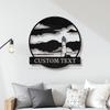 Custom Coastal Lighthouse Metal Wall Art Black White Design Personalized Text Nautical Beach House Decor