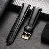 12mm 14mm 16mm 18mm 20mm 22mm Kalbsleder Uhrenarmband mit Goldfarbener Dornschließe Schnellwechsel-Armbänder Universelles Armband für Herren Damen