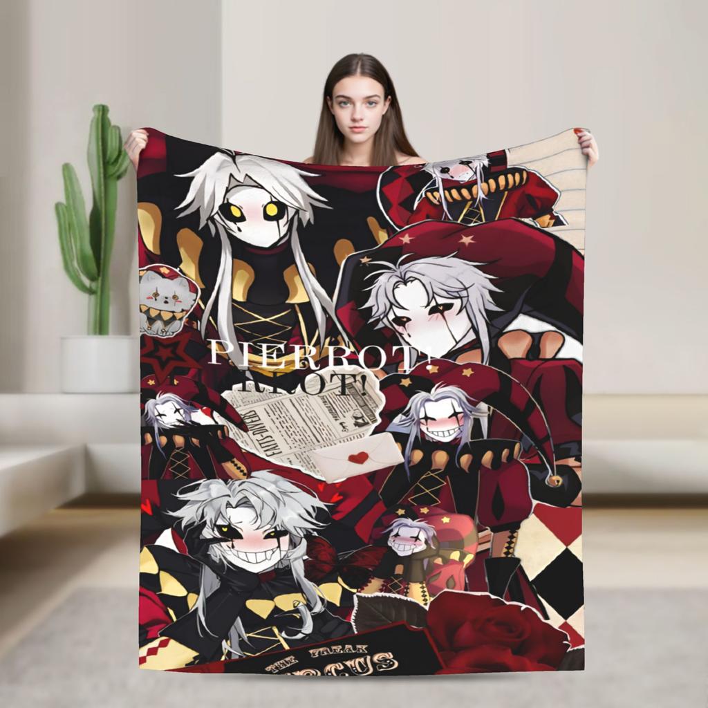 Pierrots The Freak Circus Blanket Flannel Relax Ultra-Soft Throw Blanket for Bed Rug Piece