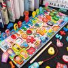 Montessori Logarithmic Board Magnetic Fishing Game Wooden Kids Digital Cognition Toy for Toddlers Sensory Training Use