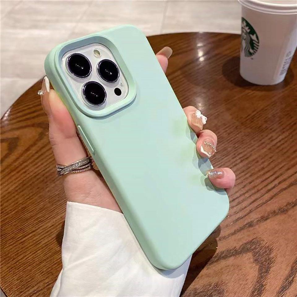 Liquid Silicone Case For iPhone 16 15 14 13 12 11 Pro Max Shockproof Soft Back Protection Cover For 16 series Phone Accessories