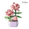 13 Styles Pretty Flower Building Blocks Rose Valentine's Lavender Peach Lily Of The Valley Tulip Bricks DIY Home Ornaments