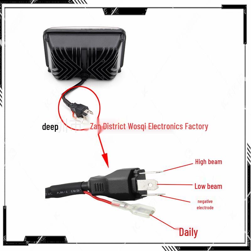 4x6 Inch LED Headlight with DRL for Jeep Truck, 5 Inch Square