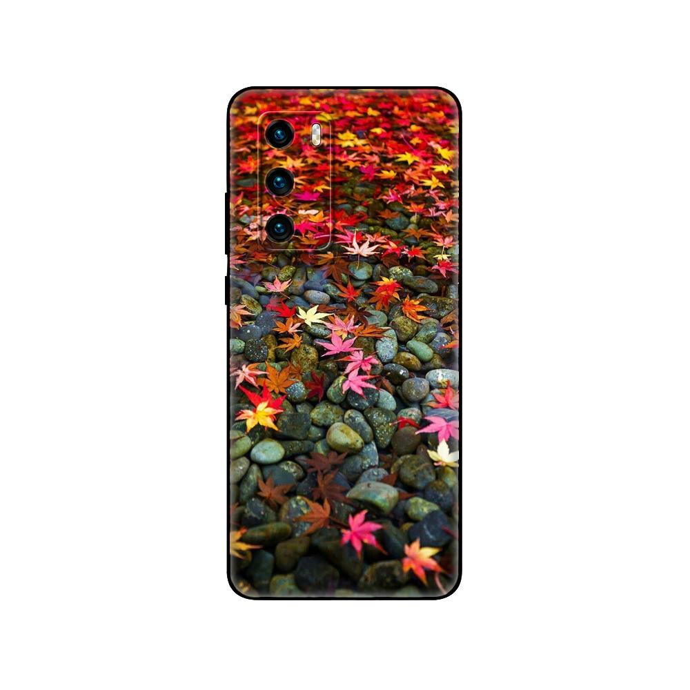 Black Tpu Case For Huawei P30 Lite P30 Pro P40 Case For Huawei P40 LITE E P Smart 2020 Case Cover Autumn Leaves Fall  Splendid