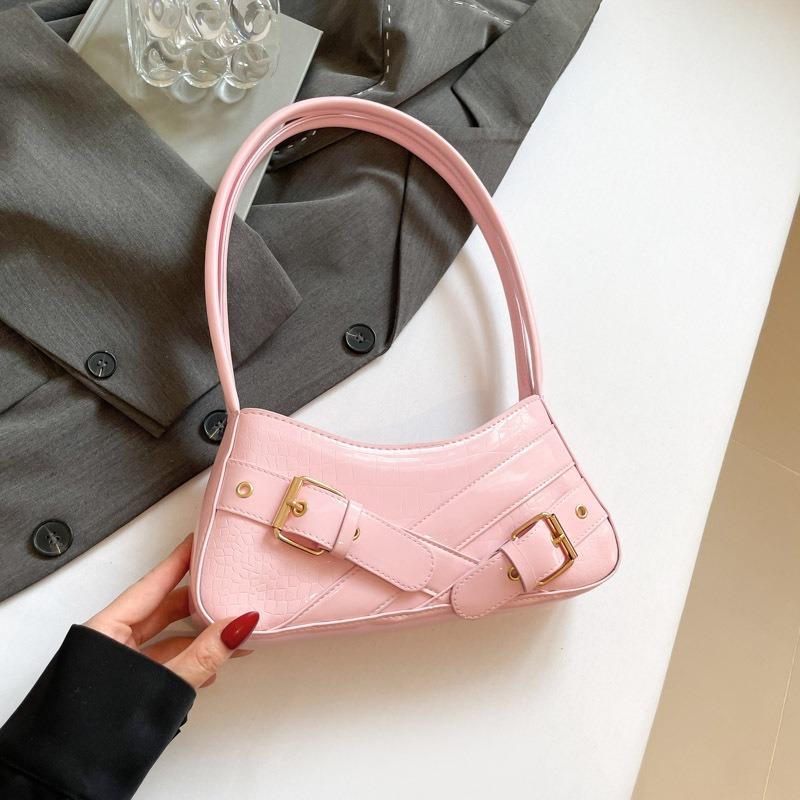 Niche Handbag Bag New Fashion Retro Spice Girl Armpit Bag Locomotive Bag Single Shoulder Women's Versatile Baguette Bag