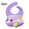 Easy Clean Toddler Bibs Silicone Baby Bib, Waterproof Soft Adjustable Feeding Durable Large Pocket Food Catch Bib for Babies And Toddlers Comfortable